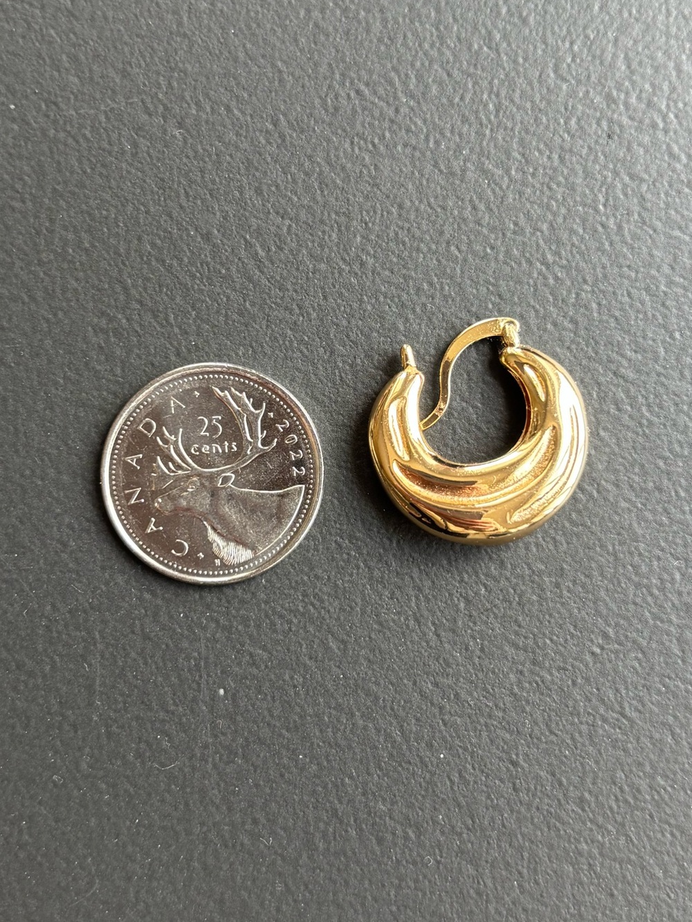 Gold Hoops - Picture 3 of 3